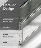 Galaxy S23 Ultra Case | Air Glitter Clear - Detailed Design. Duo QuikCatch Lanyard Holes.  Micro-Dot. Malleable and resilient for enhanced protection with Soft TPU. S-Pen.