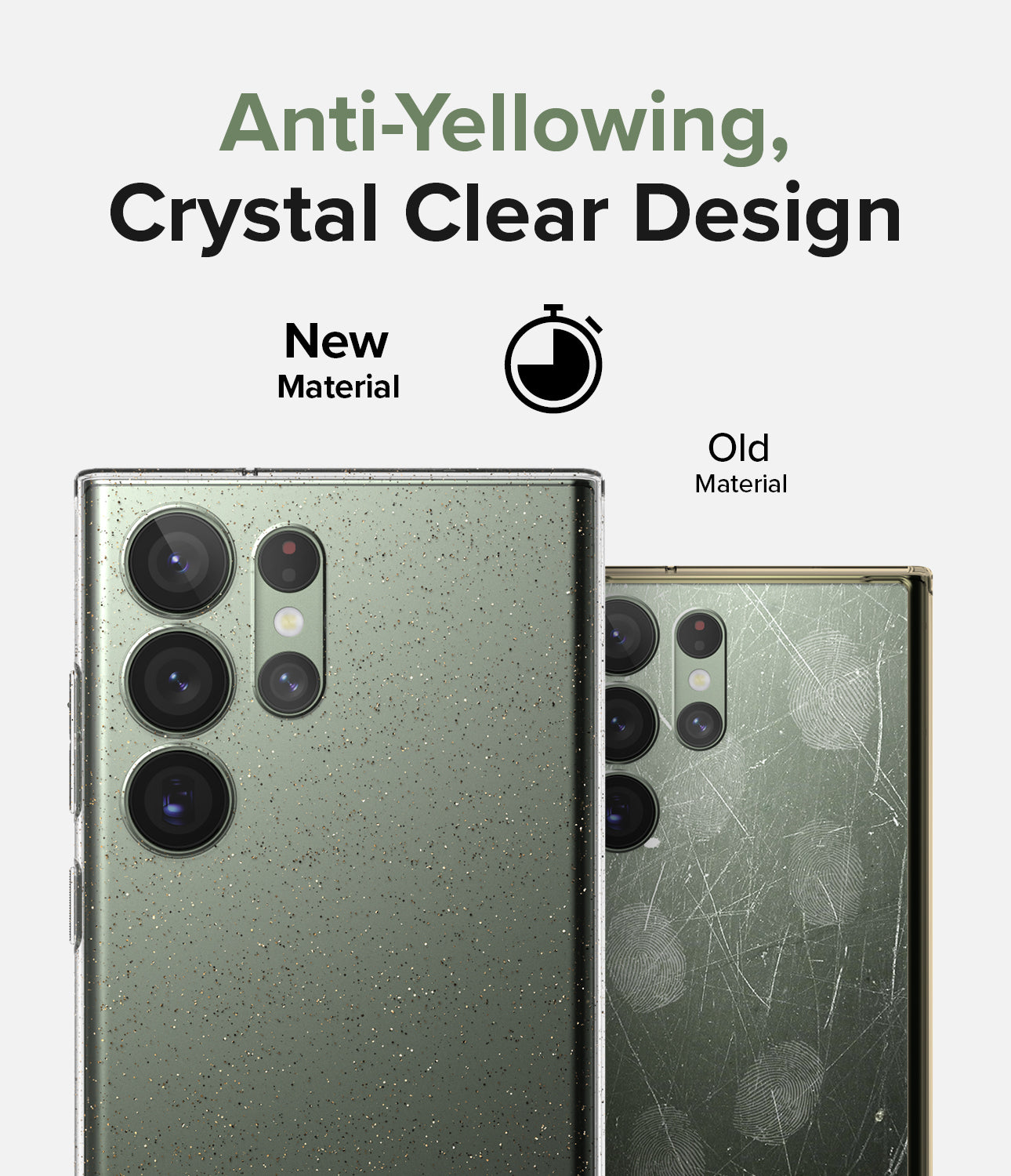 Galaxy S23 Ultra Case | Air Glitter Clear - Anti-Yellowing, Crystal Clear Design.
