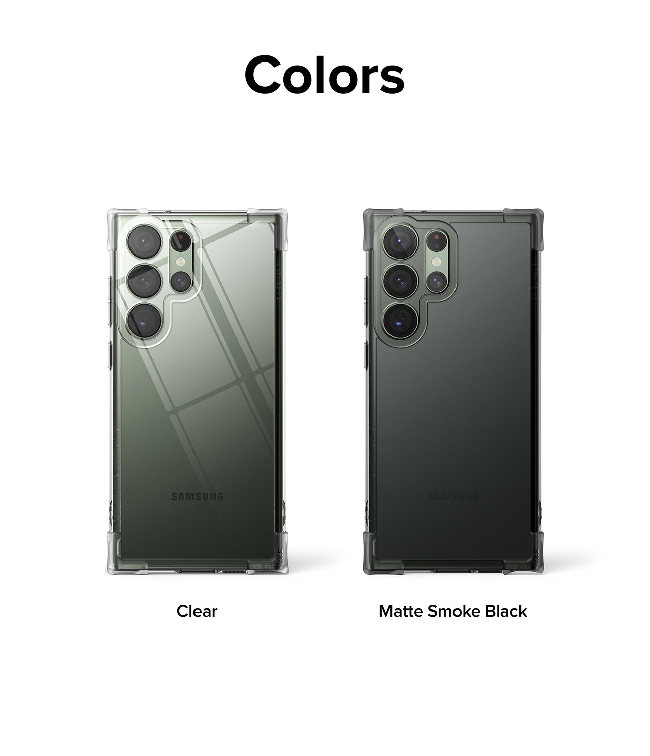 Galaxy S23 Ultra Case | Fusion Bumper - Matte Smoke Black - Colors