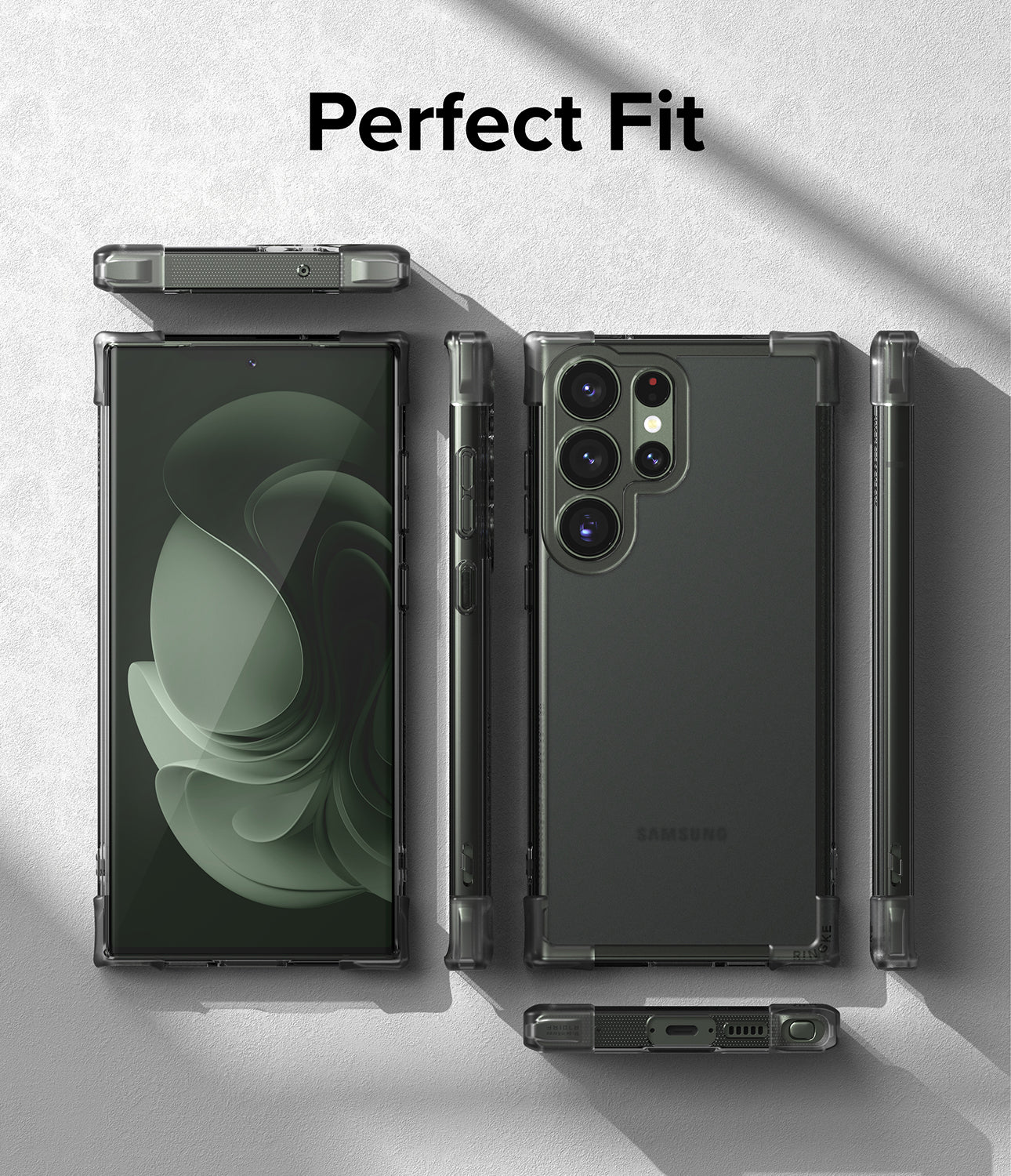 Galaxy S23 Ultra Case | Fusion Bumper - Matte Smoke Black - Perfect Fit.