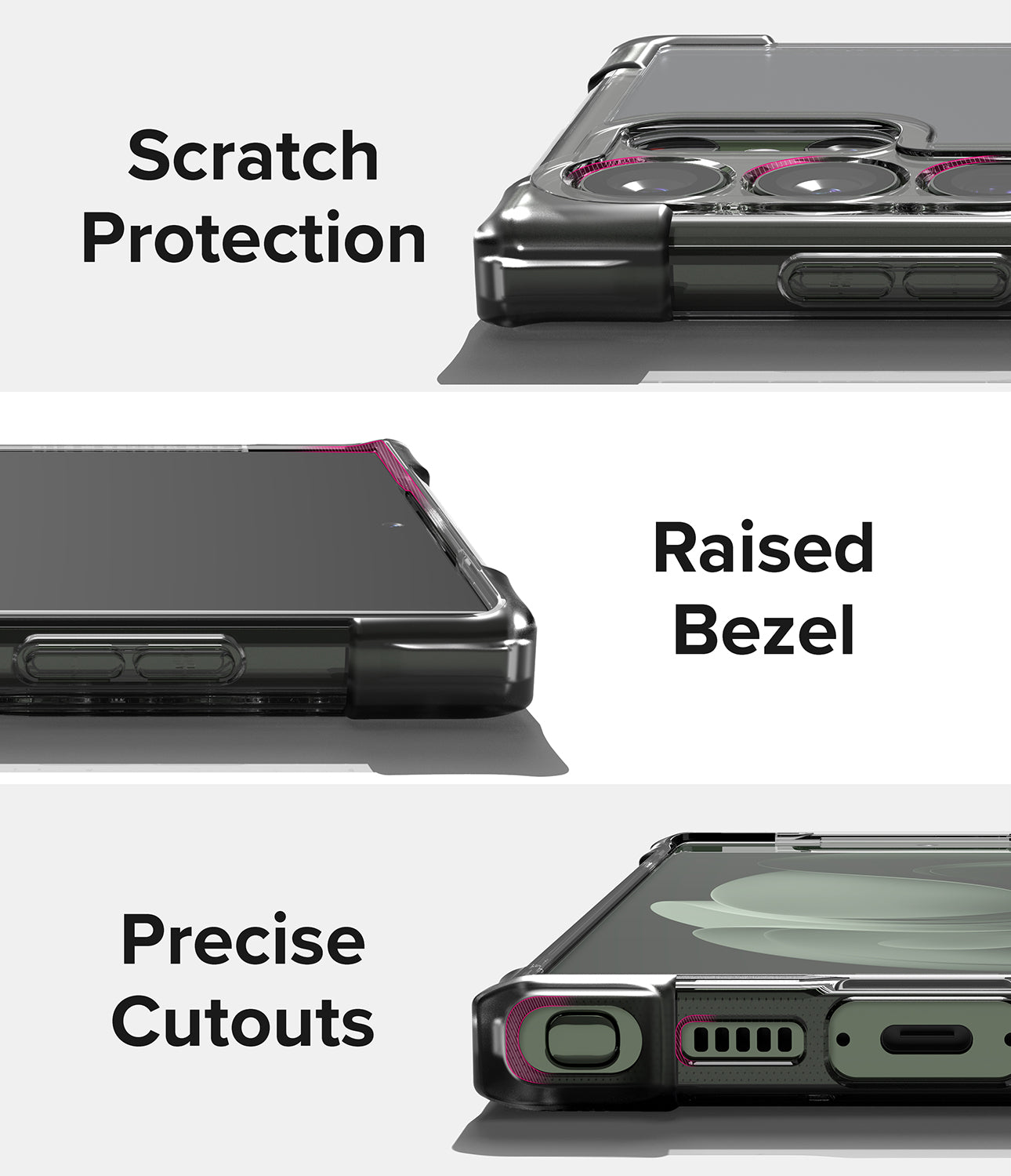 Galaxy S23 Ultra Case | Fusion Bumper - Matte Smoke Black - Scratch Protection. Raised Bezel. Precise Cutouts.