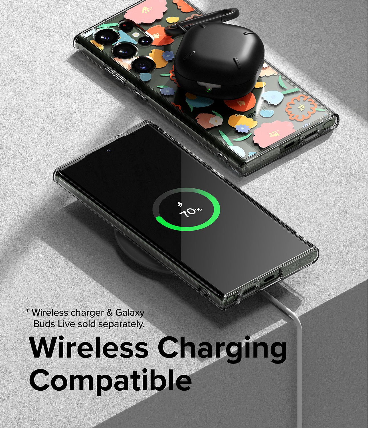 Galaxy S23 Ultra Case | Fusion Design Floral - Wireless Charging Compatible.