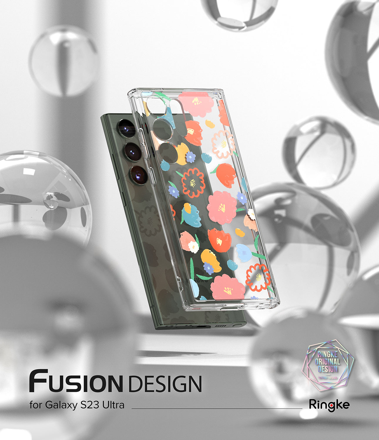 Galaxy S23 Ultra Case | Fusion Design Floral - By Ringke