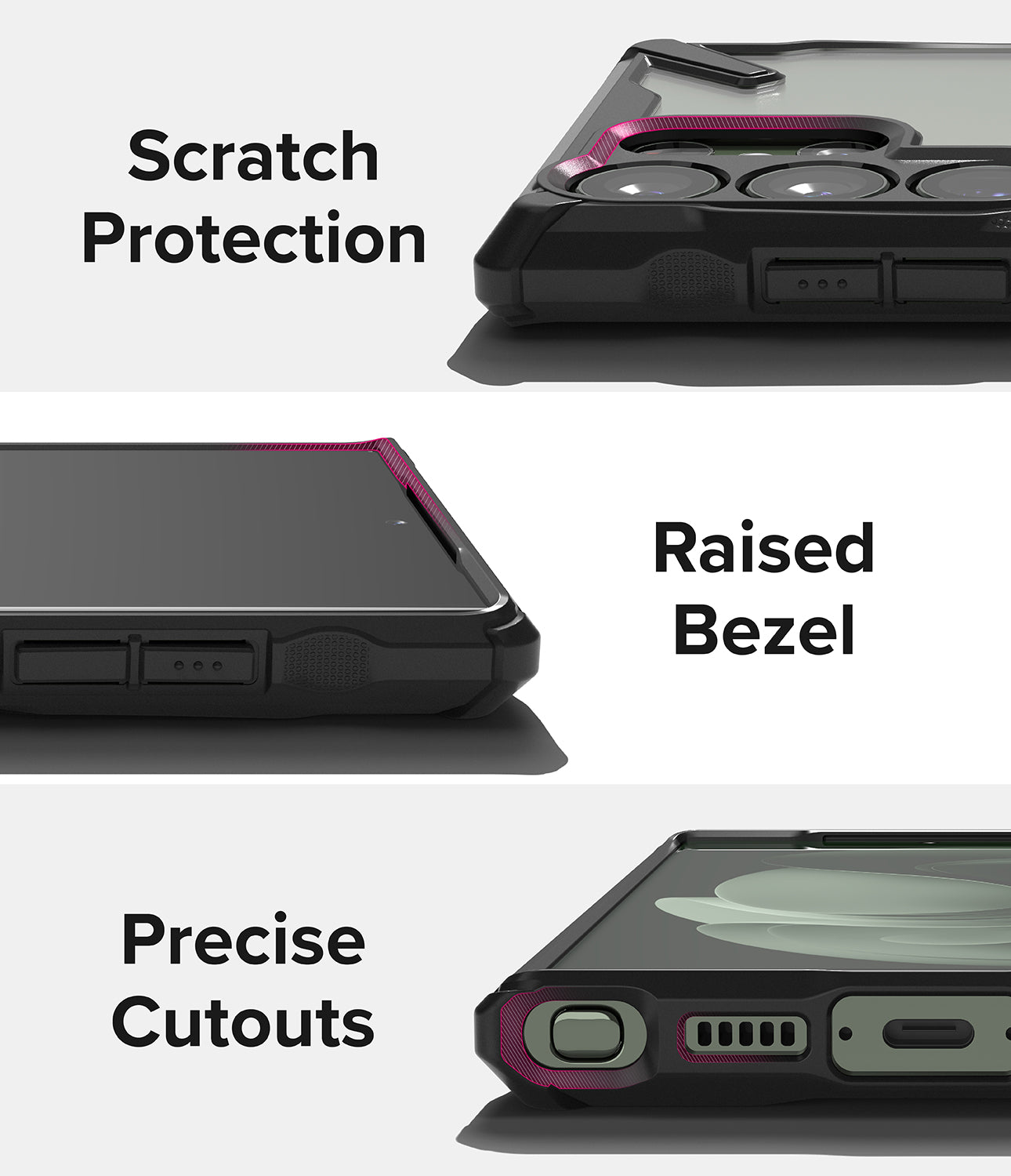 Galaxy S23 Ultra Case | Fusion-X - Black - Scratch Protection. Raised Bezel. Precise Cutouts.