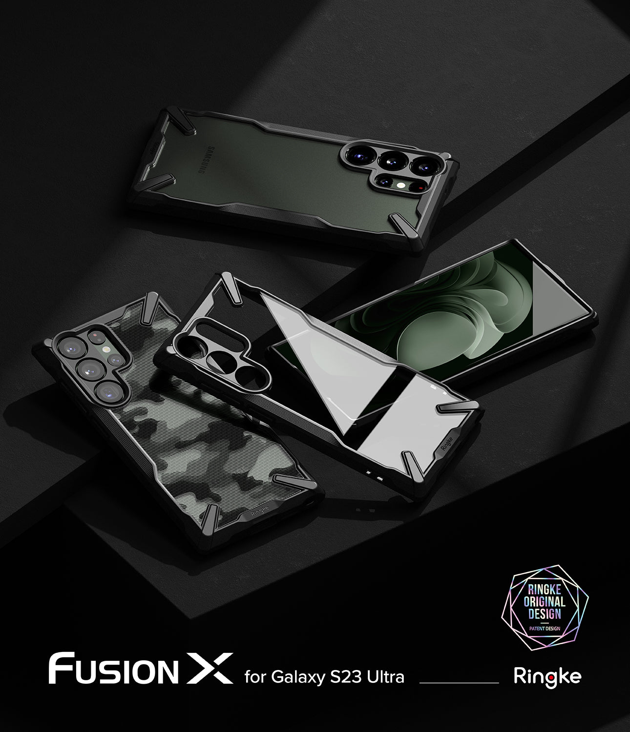 Galaxy S23 Ultra Case | Fusion-X - Camo Black - By Ringke