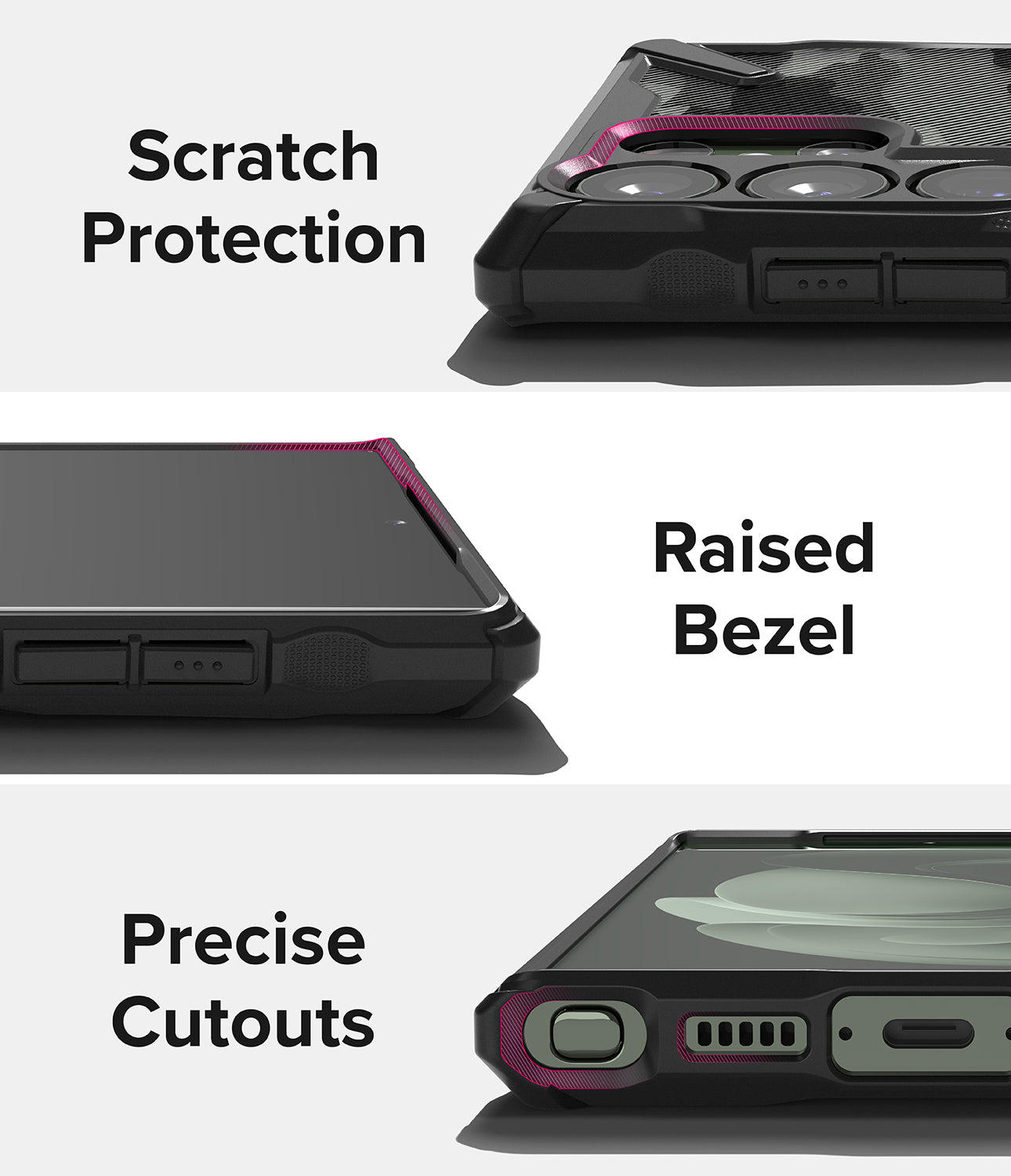 Galaxy S23 Ultra Case | Fusion-X - Camo Black - Scratch Protection. Raised Bezel. Precise Cutouts.
