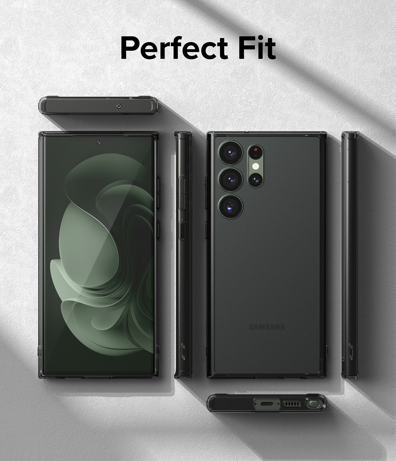 Galaxy S23 Ultra Case | Fusion - Matte Smoke Black - Perfect Fit.