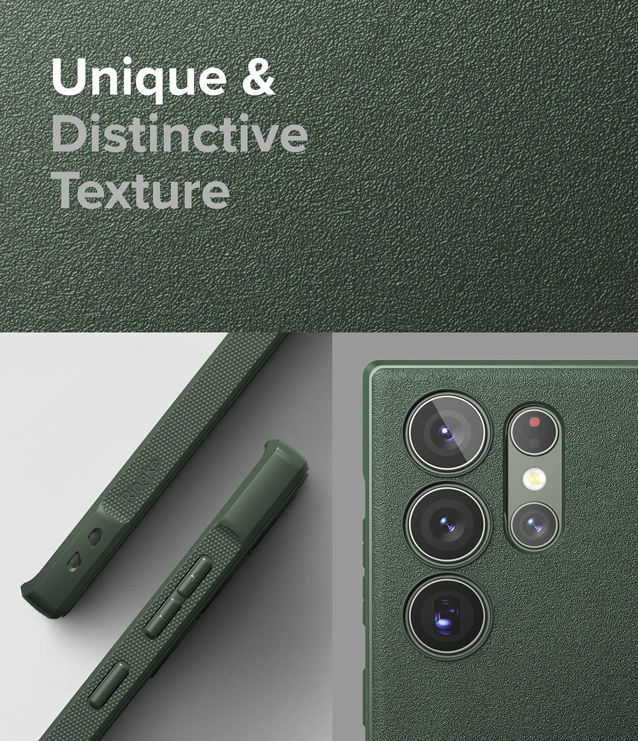 Galaxy S23 Ultra Case | Onyx - Dark Green- Unique and Distinctive Texture.