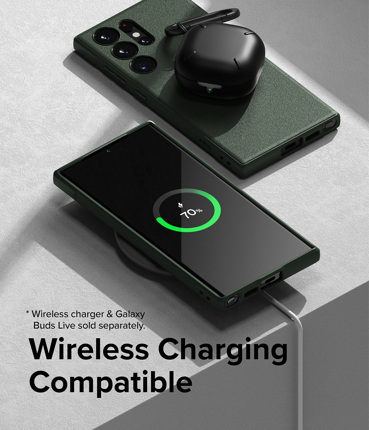 Galaxy S23 Ultra Case | Onyx - Dark Green - Wireless Charging Compatible.