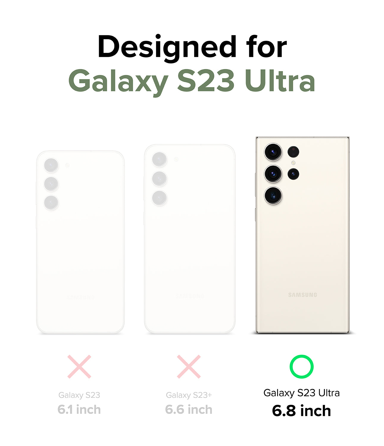 Galaxy S23 Ultra Case | Slim - Matte Clear - Designed for Galaxy S23 Ultra