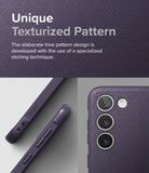 Galaxy S23 Plus Case | Onyx Deep Purple - Unique Texturized Pattern. The elaborate hive pattern design is developed with the use of specialized etching technique.