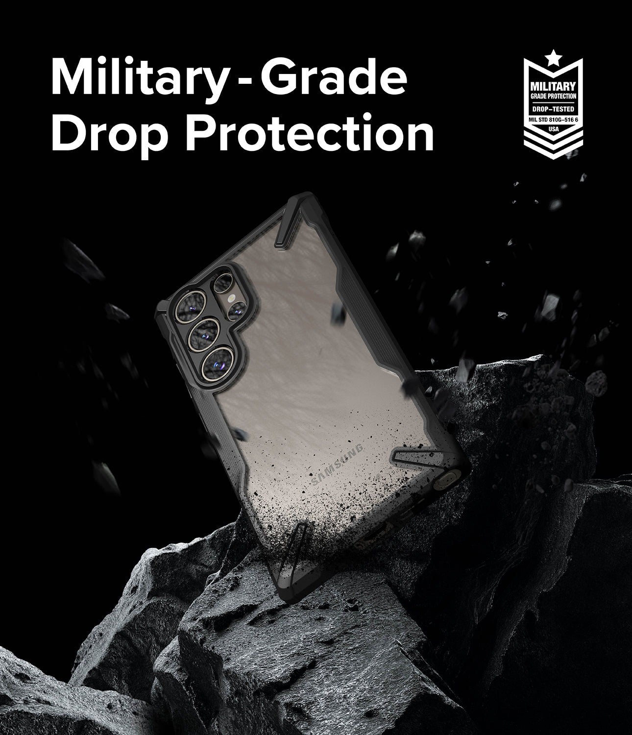 Galaxy S24 Ultra Case | Fusion-X - Black - Military-Grade Drop Protection.