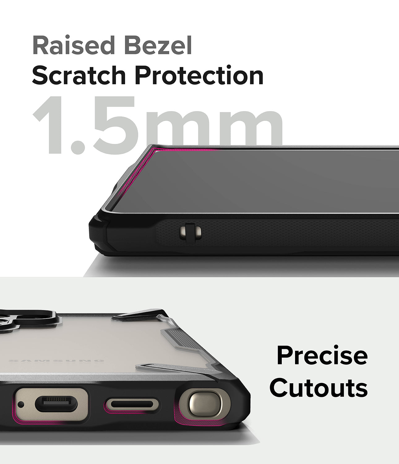 Galaxy S24 Ultra Case | Fusion-X - Black - Raised Bezel Scratch Protection. Precise Cutouts.