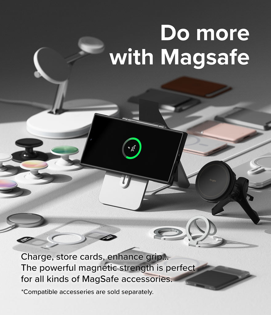 Galaxy S24 Ultra Case | Fusion Bold Magnetic Matte - Do more with MagSafe. Charge, store cards, enhance grip... The powerful magnetic strength is perfect for all kinds of MagSafe accessories.