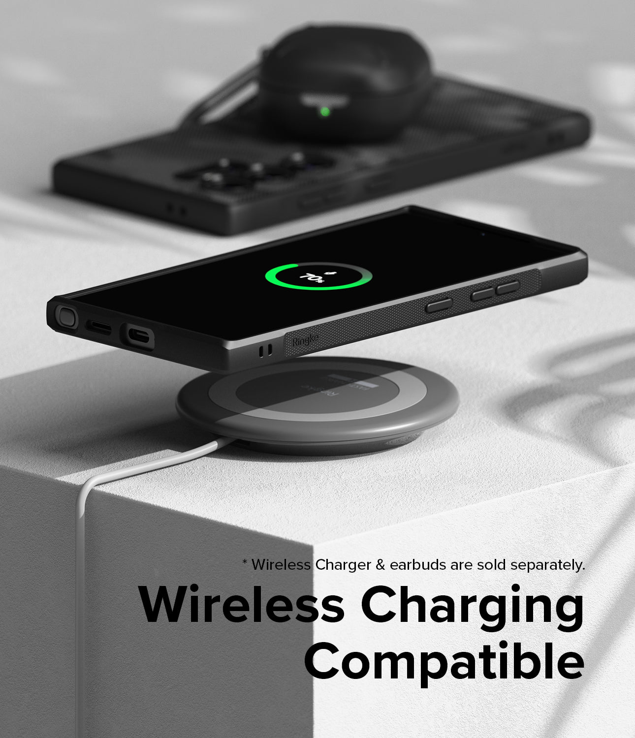 Galaxy S24 Ultra Case | Onyx Design - Wireless Charging Compatible.