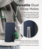 Galaxy S24 Ultra Case | Onyx - NavyGalaxy S24 Ultra Case | Onyx - Navy - Versatile Dual Strap Holes. The reduced strap hole size provides a cleaner design while improving the utility by allowing multiple accessories