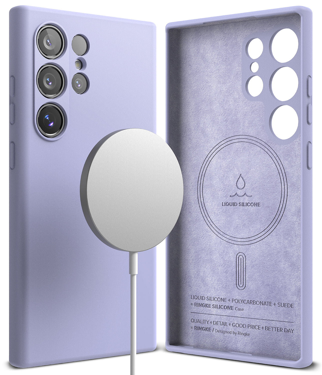 Galaxy S24 Ultra Case | Silicone Magnetic - Lavender