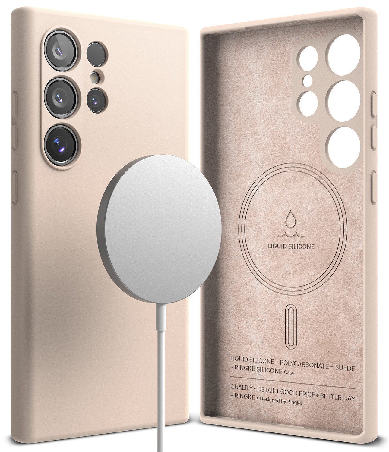 Galaxy S24 Ultra Case | Silicone Magnetic - Pink Sand