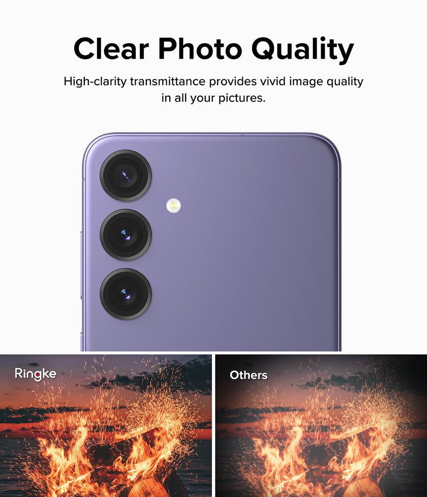 Galaxy S24 Lens Protector | Camera Lens Frame Glass - Clear Photo Quality. High-clarity transmittance provides vivid image quality in all your pictures.
