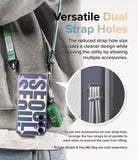 Galaxy S24 Case | Fusion Design - Seoul - Versatile Dual Strap Holes. The reduced strap hole size provides a cleaner design while improving the utility by allowing multiple accessories.
