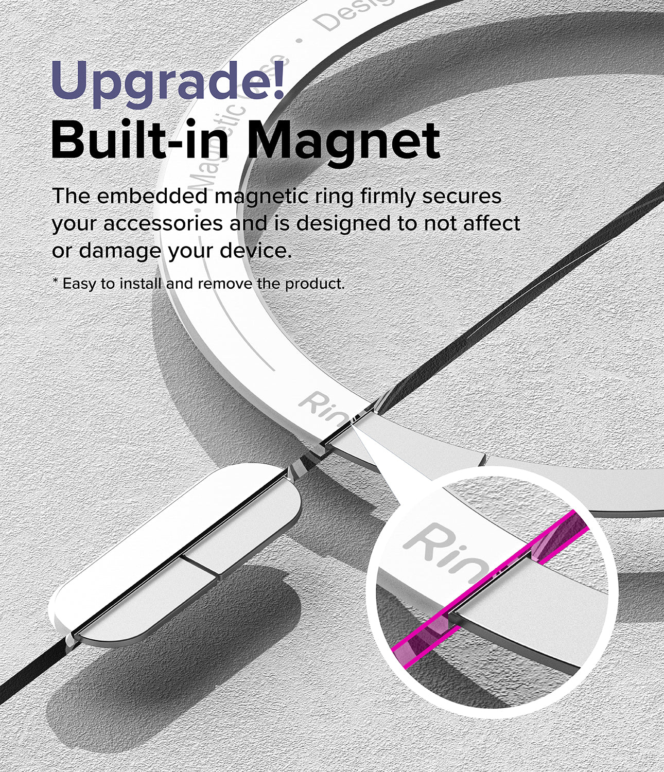 Galaxy S24 Case | Fusion Magnetic - Upgrade! Built-in Magnet. The embedded magnetic ring firmly secures your accessories and is designed to not affect or damage your device.