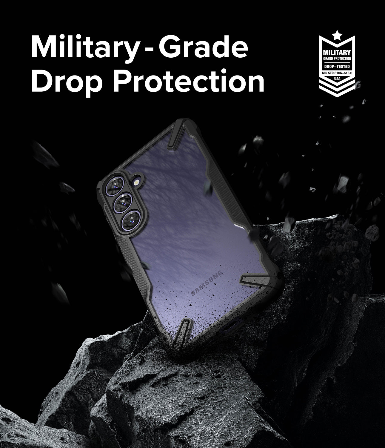 Galaxy S24 Case | Fusion-X - Black - Military-Grade Drop Protection.