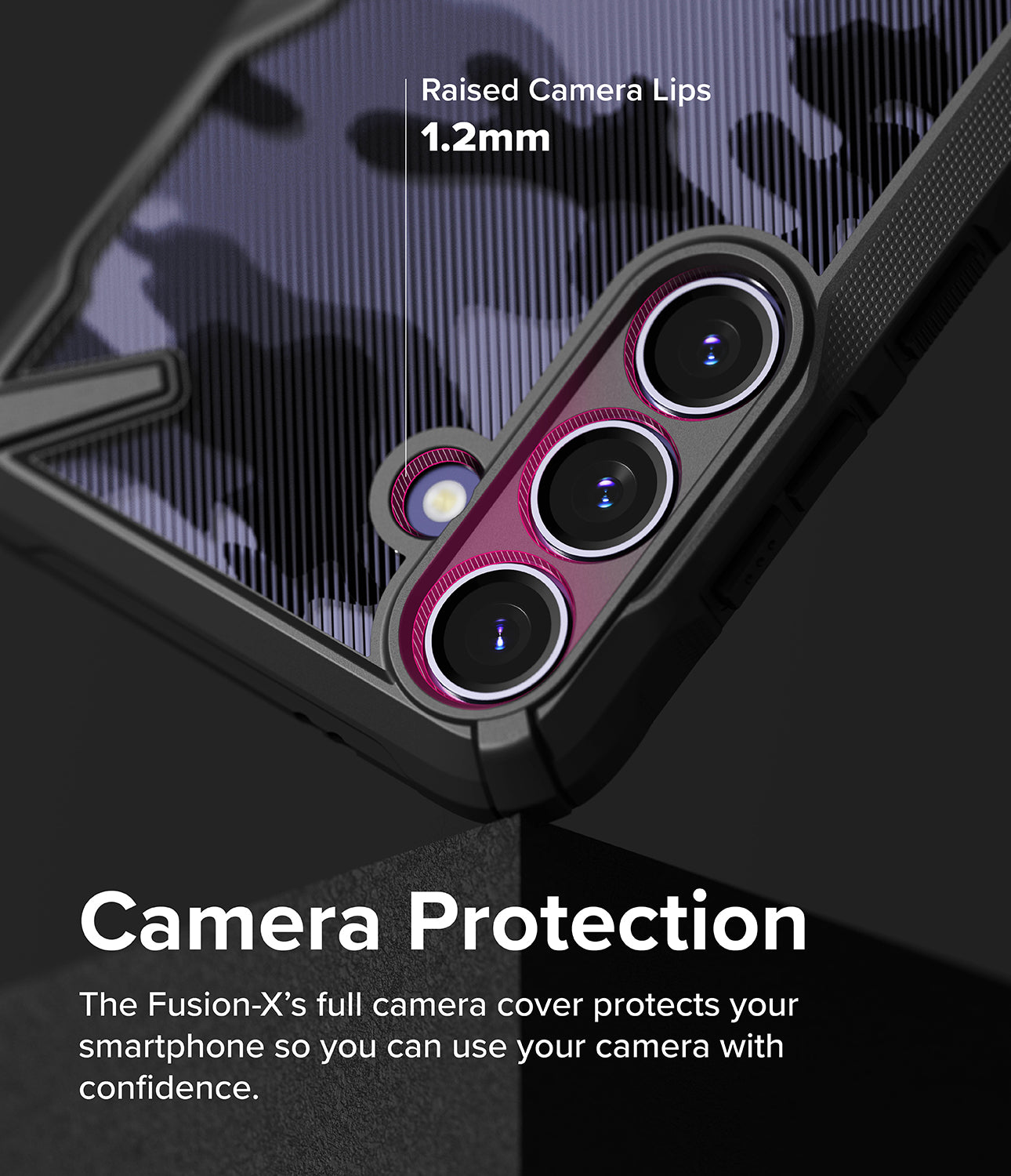 Galaxy S24 Case | Fusion-X - Camera Protection. The Fusion-X's full camera cover protects your smartphone so you can use your camera with confidence.