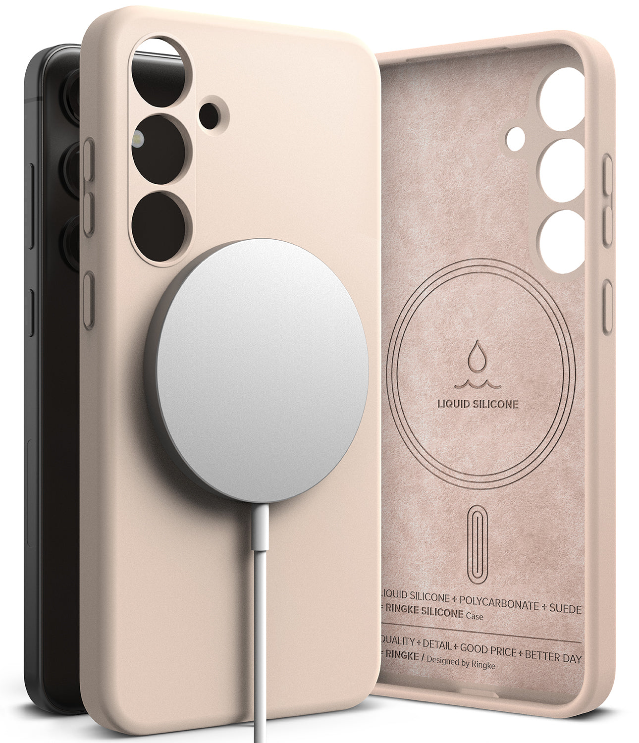 Galaxy S24 Case | Silicone Magnetic - Pink Sand