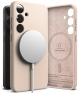 Galaxy S24 Case | Silicone Magnetic - Pink Sand
