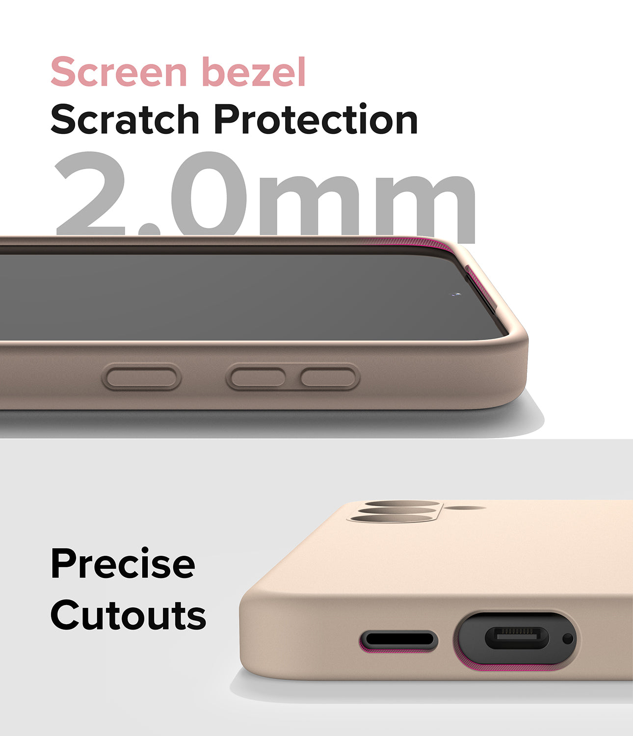Galaxy S24 Case | Silicone Magnetic - Pink Sand - Screen Bezel Scratch Protection and Precise Cutouts.