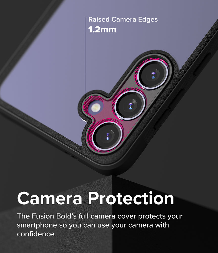 Galaxy S24 Plus Case | Fusion Bold - Camera Protection. The Fusion Bold's fill camera cover protects your smartphone so you can use your camera with confidence.