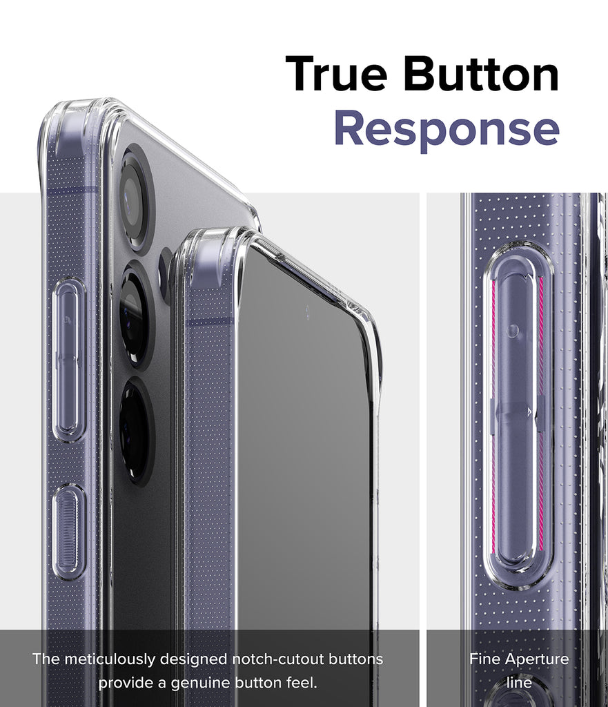 Galaxy S24 Plus Case | Fusion Matte - True Button Response. The meticulously designed notch-cutout buttons provide a genuine button feel. Fine Aperture Line.