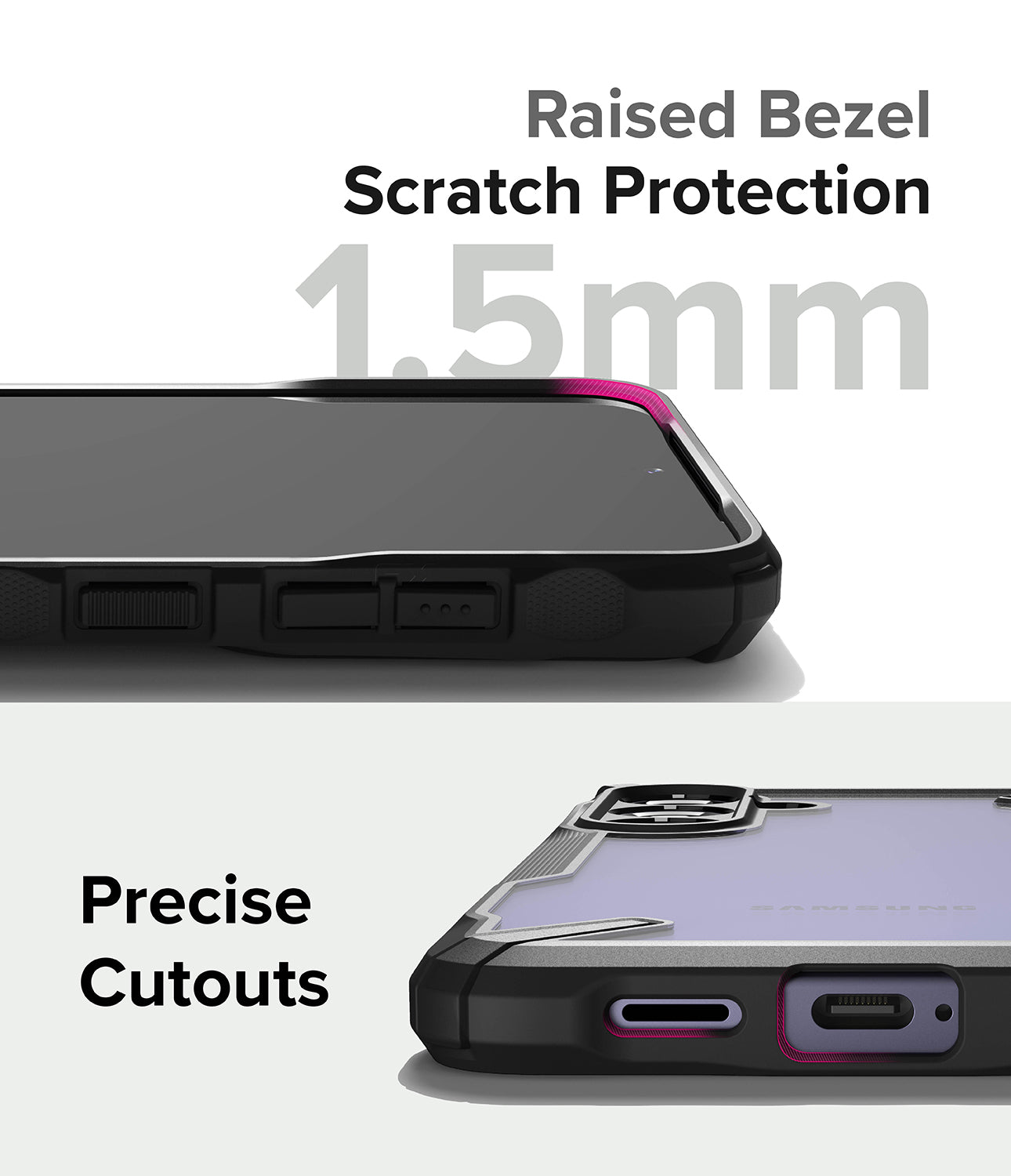 Galaxy S24 Plus Case | Fusion Magnetic - Black - Raised Bezel Scratch Protection and Precise Cutouts.