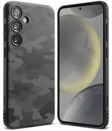 Galaxy S24 Plus Case | Onyx Design - Four Galaxy S24+ phone cases with unique graphic designs floating above white blocks.