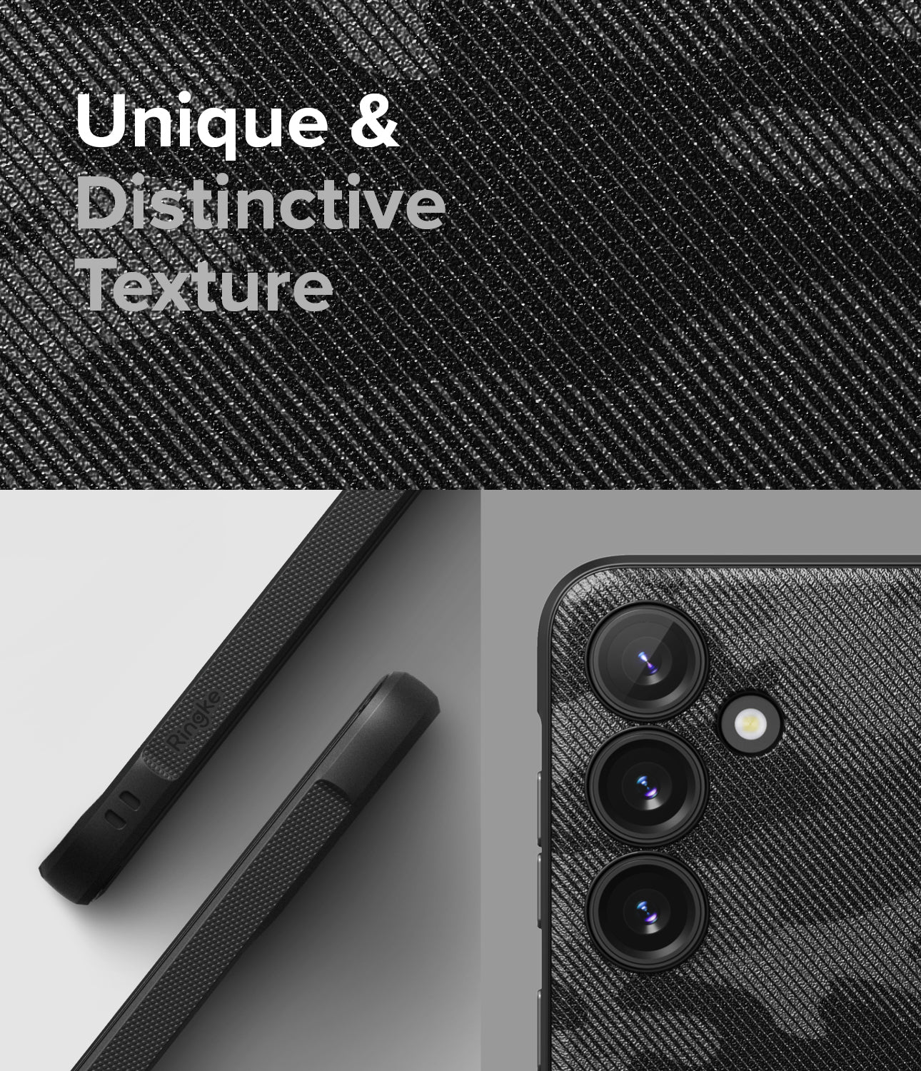Galaxy S24 Case | Onyx Design - Camo Black - Unique and Distinctive Texture.