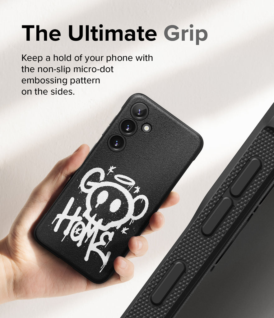 Galaxy S24 Case | Onyx Design - The Ultimate Grip. Keep a hold of your phone with the non-slip micro-dot embossing pattern on the sides.
