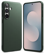 Galaxy S25 FE Case | Onyx - Dark green textured phone case shown from the back and front with a screen display.