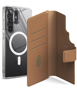 Galaxy S25 Ultra Case Combo | Folio Grip Wallet Magnetic + Fusion Magnetic