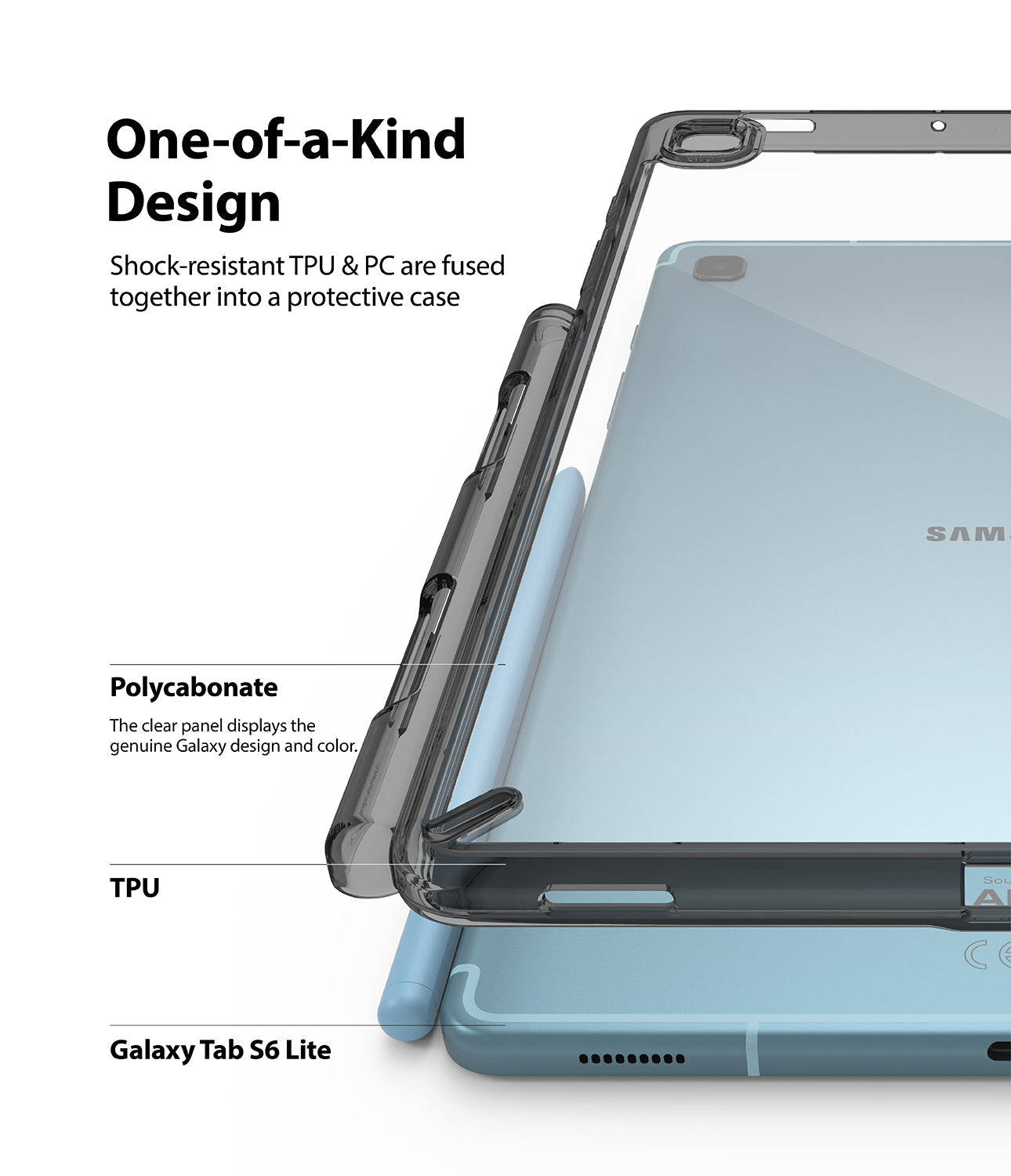 shock resistant tpu and pc are fused together into a protective case