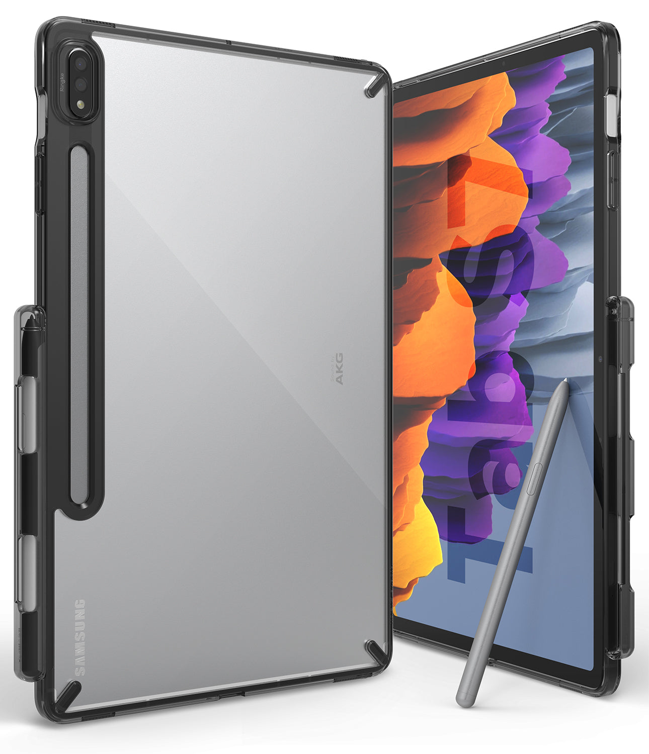 ringke fusion case for samsung galaxy tab s7 - smoke black