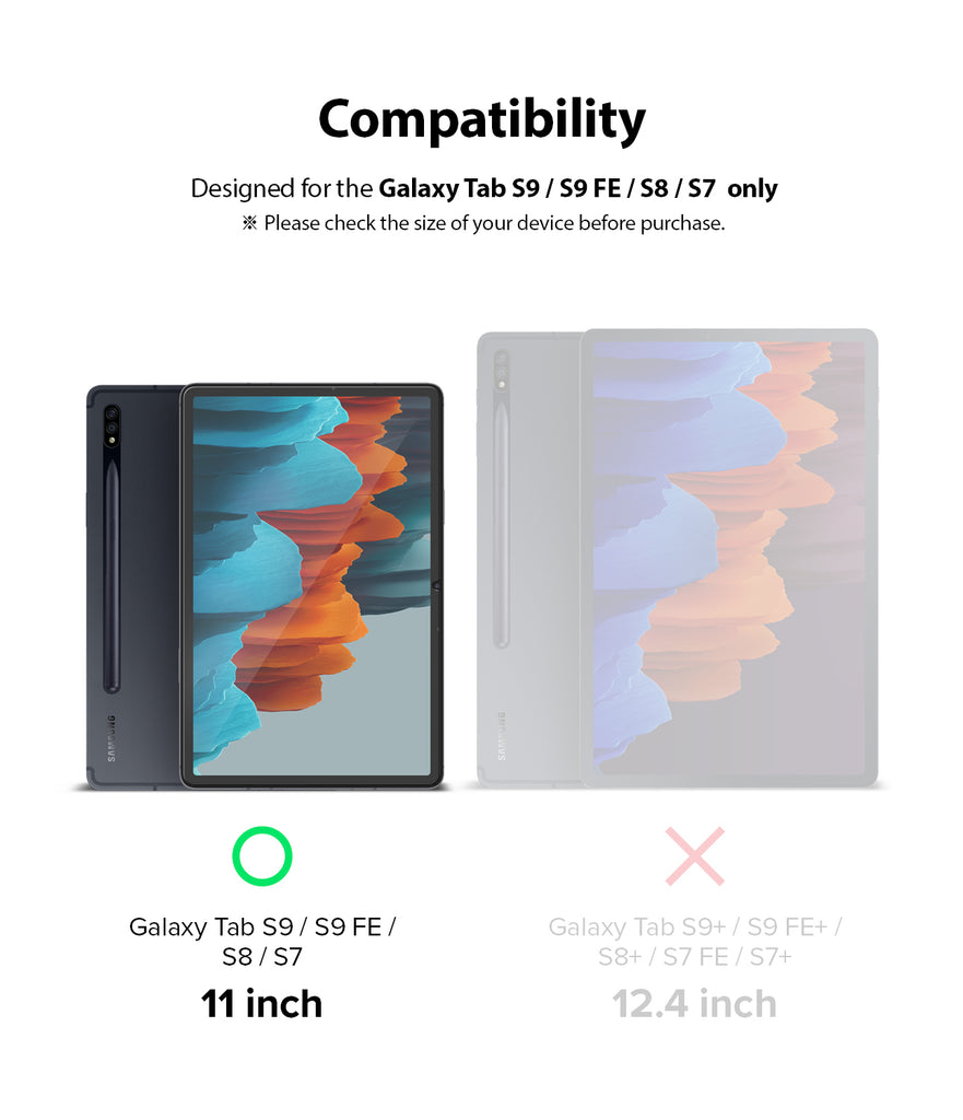 Galaxy Tab S9 / Tab S9 FE / Tab S8 / Tab S7 | Invisible Defender Glass