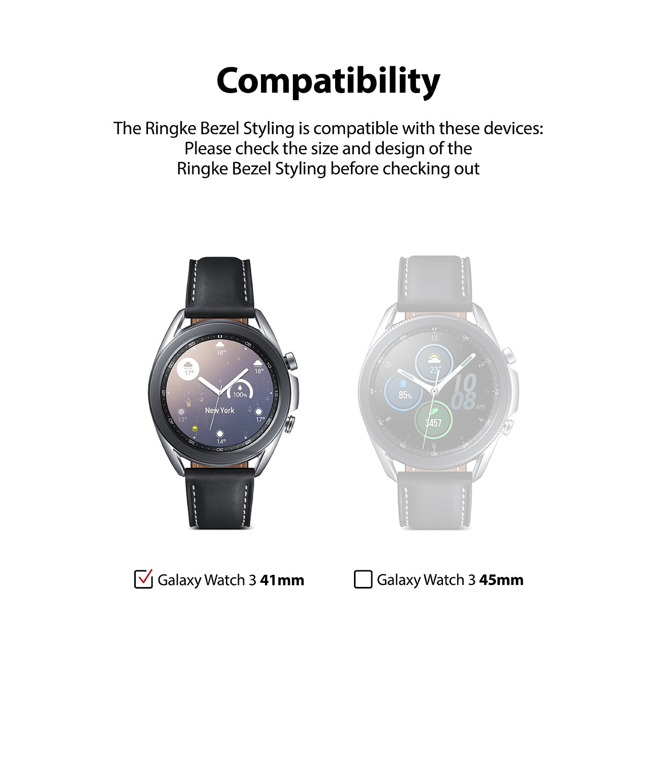 only compatible with galaxy watch 3 41mm 2020