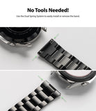 use the dual spring system to easily install or remove the band