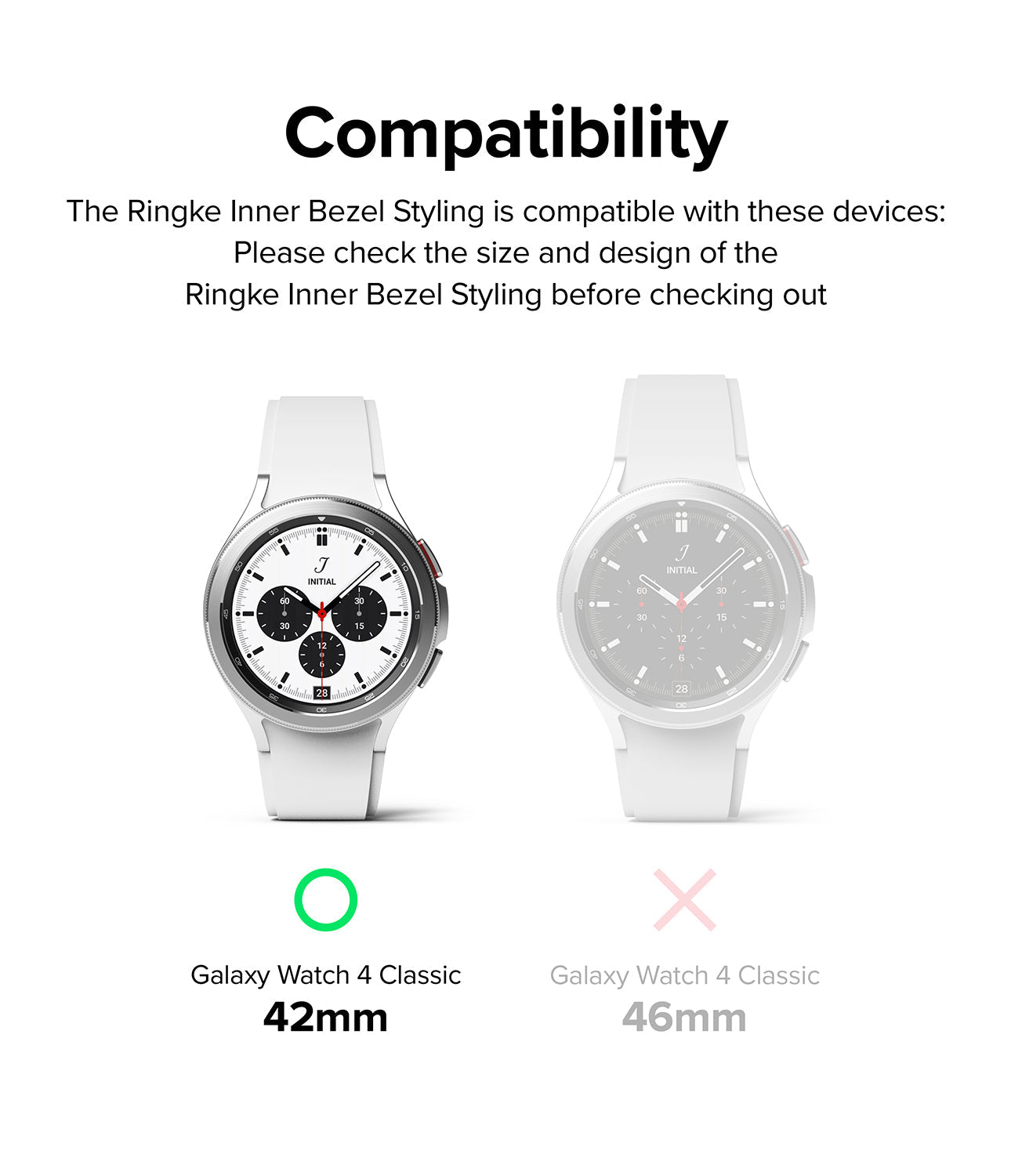 Galaxy Watch 4 Classic 42mm | Ringke Inner Bezel Styling 42-IN-02 Black