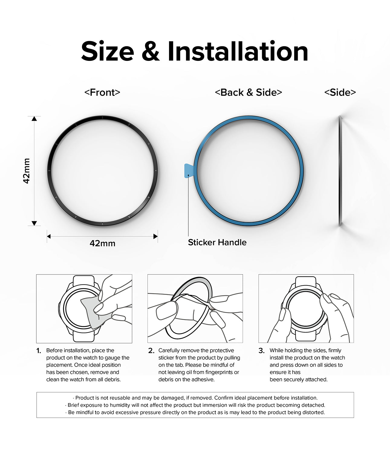 Galaxy Watch 4 Classic 42mm | Inner Bezel Styling 42-IN-04 Black