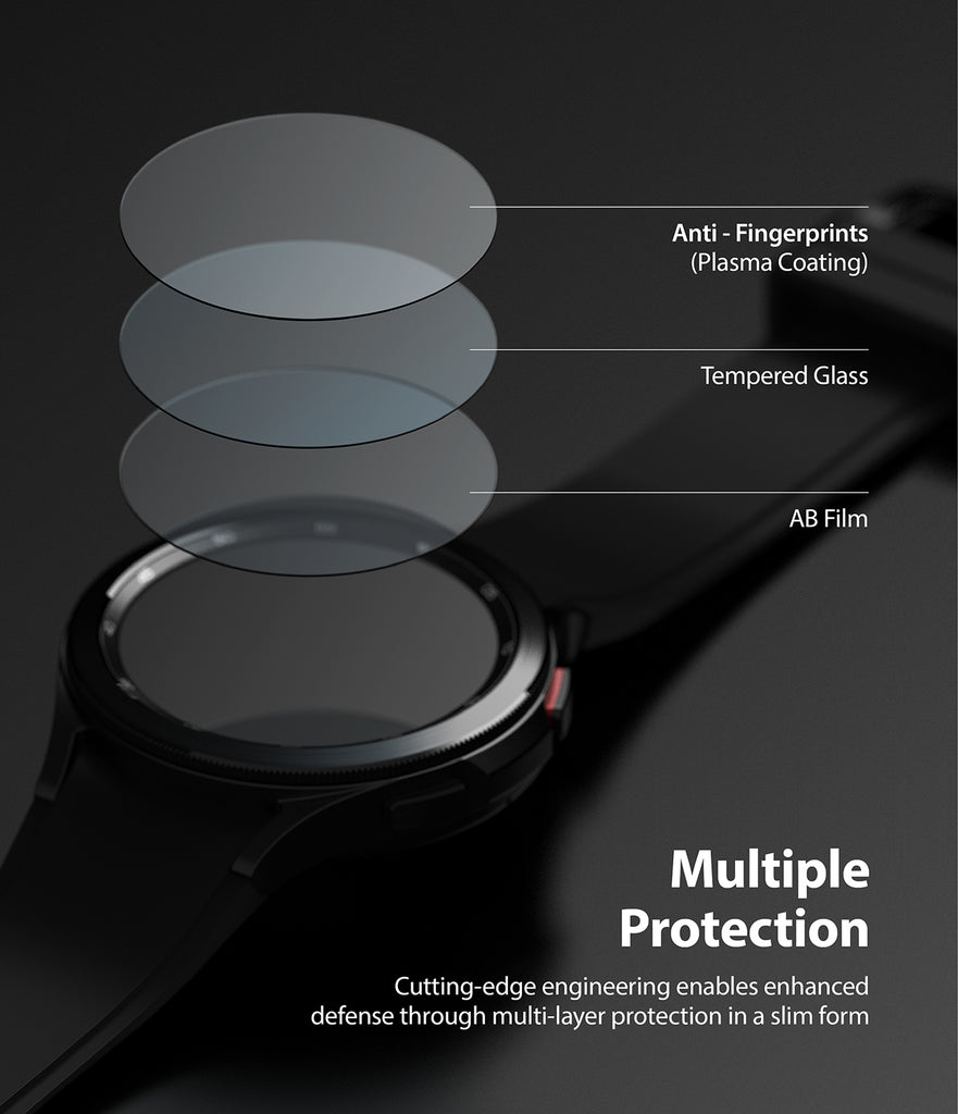Galaxy Watch 4 Classic 42mm Screen Protector | Glass - R1 - Multiple Protection. Cutting-edge engineering enables enhanced defense through multi-layer protection in a slim form