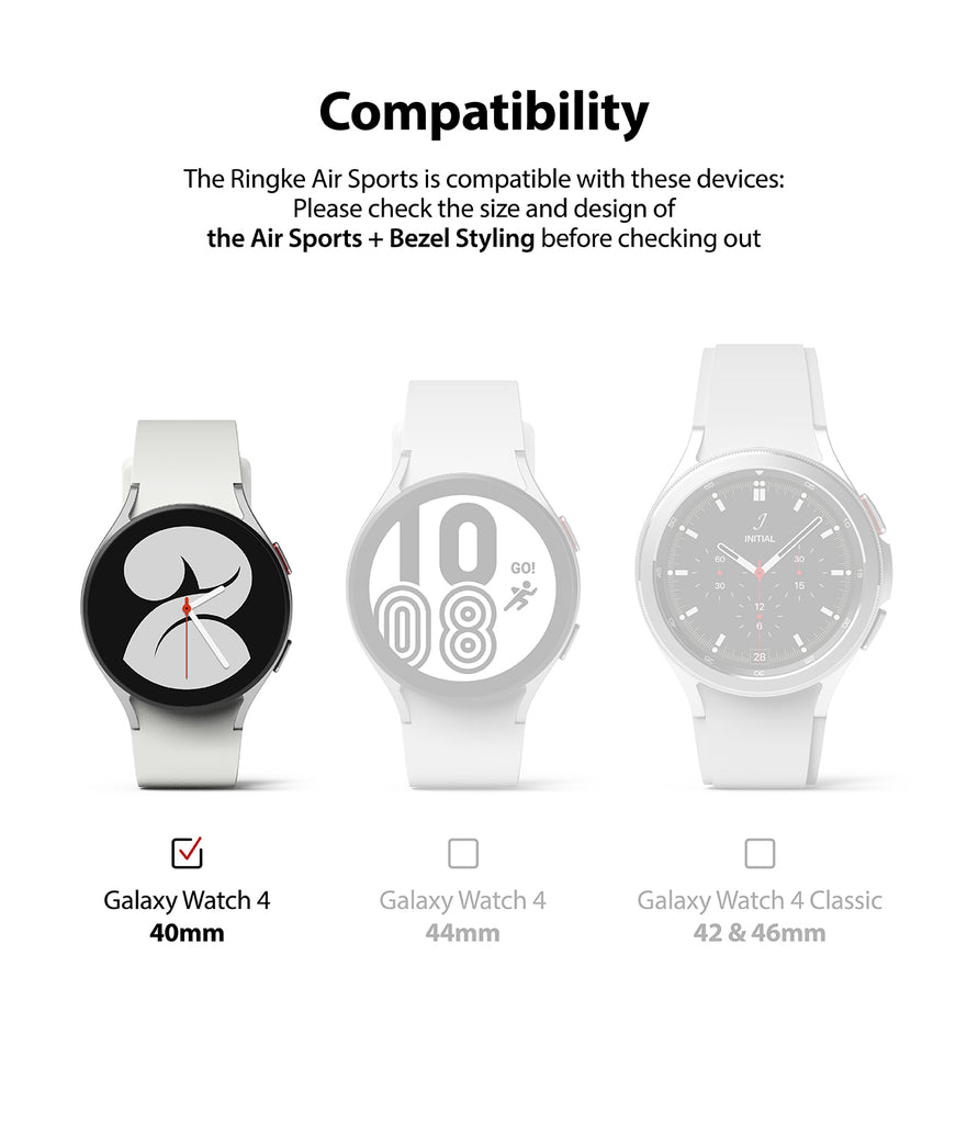 Galaxy Watch 4 | Air Sports Black + Bezel Styling 10