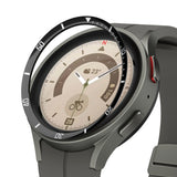 Galaxy Watch 5 Pro 45mm | Inner Bezel Styling - Black numbered bezel ring hovering above a grey smartwatch face.