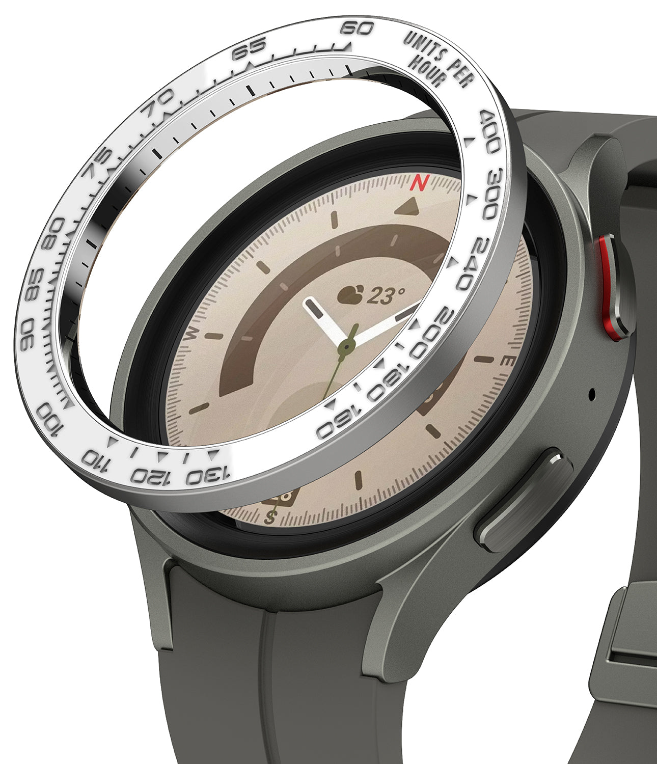 Galaxy Watch 5 Pro 45mm - Bezel Styling Premium - 45-97 Silver+White 