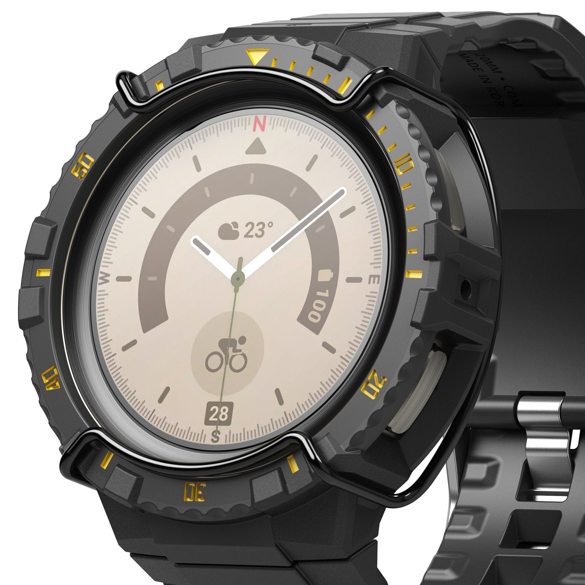 Galaxy Watch Pro 45mm Case Band Wire Fusion-X Guard BLACK (YELLOW INDEX)